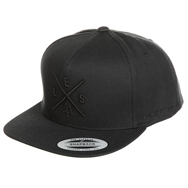 фото Бейсболка с прямым козырьком Les Classic Snapback 5 Panel Black
