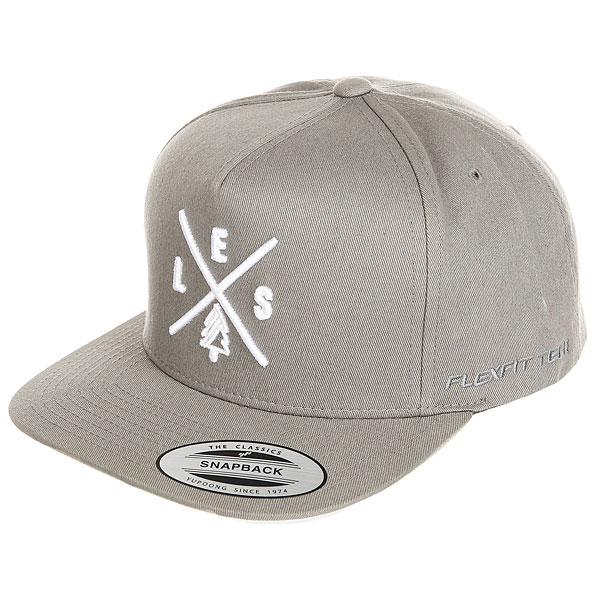 фото Бейсболка с прямым козырьком Les Classic Snapback 5 Panel Grey