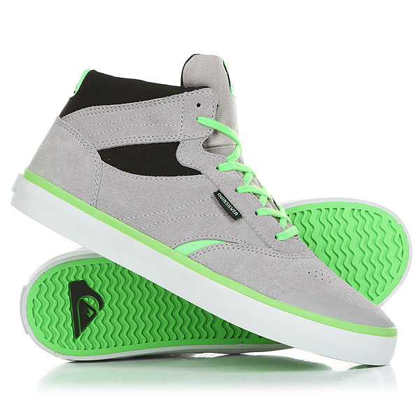 фото Кеды кроссовки высокие детские Quiksilver Burc Mid Grey/Green