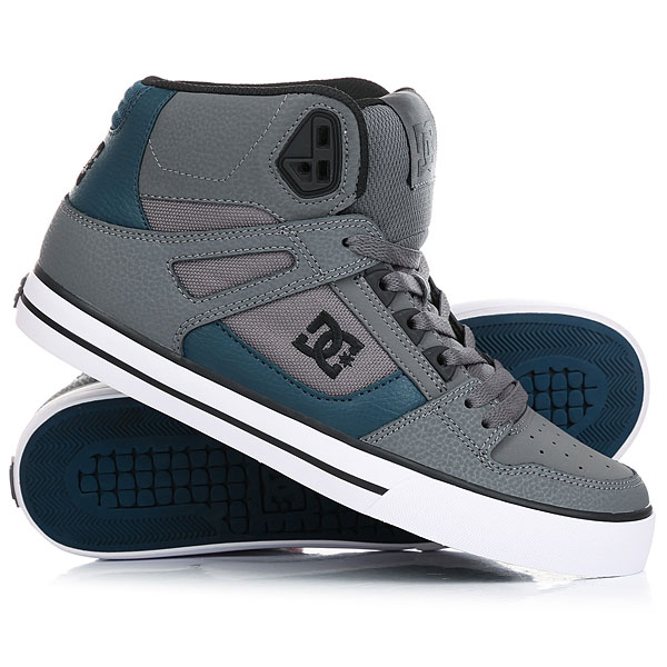 фото Кеды кроссовки утепленные DC Spartan High Grey/Green