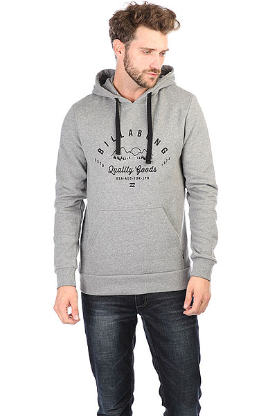 фото Толстовка кенгуру Billabong Patrol Hoodie Grey Heather