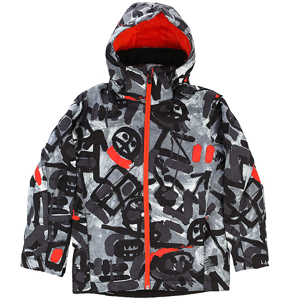 фото Куртка утепленная детская Quiksilver Mission Pr Yo J B Snjt Arkaid Black &amp; White