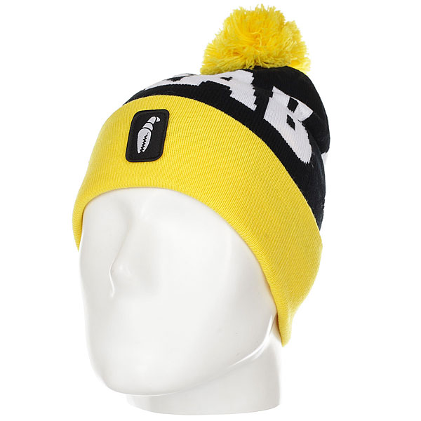 фото Шапка Crabgrab Pom Beanie Black &amp; Yellow