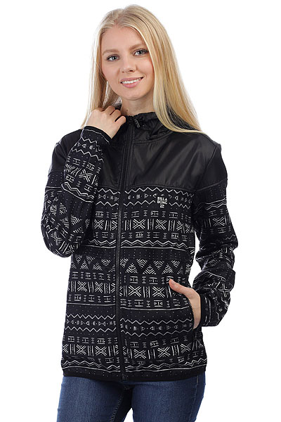 фото Толстовка классическая женская Billabong Cold Winter Wandering Black