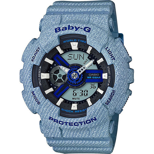 фото Кварцевые часы женские Casio G-Shock Baby-g ba-110de-2a2 Blue