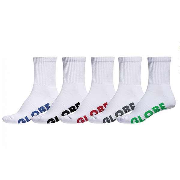 фото Комлект носков Globe Large Stealth Sock Pack Crew White