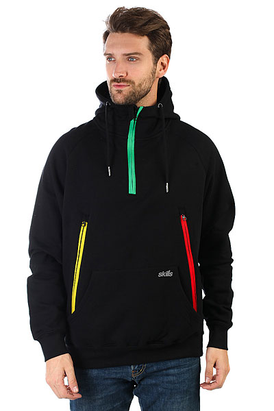 фото Толстовка кенгуру Skills Cargo Hoodie Rasta Deep Black