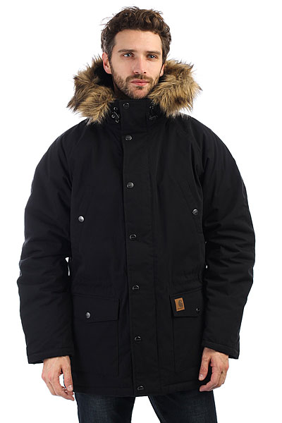 фото Куртка зимняя Carhartt WIP Trapper Parka Black