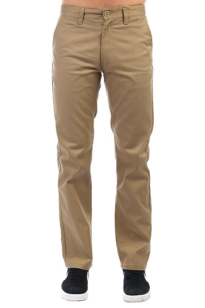 фото Штаны прямые Brixton Fleet Chino Pant Khaki