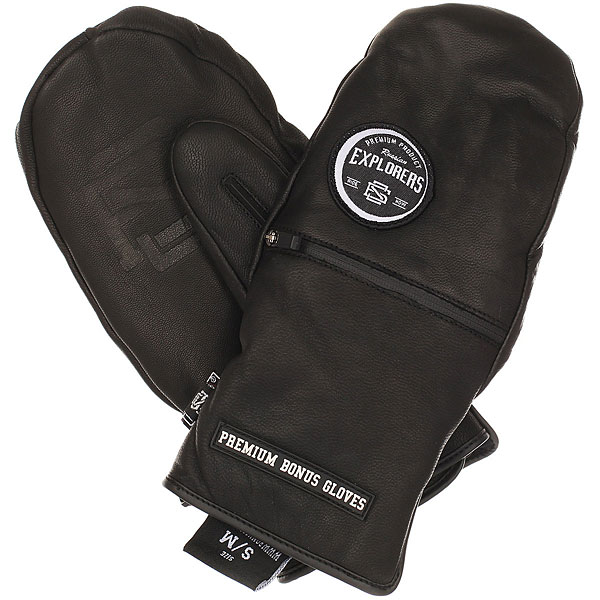 

Варежки сноубордические Bonus Gloves Leather Black