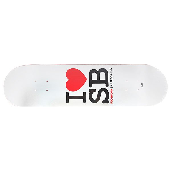 фото Дека для скейтборда для скейтборда Footwork Original I Love Sb White 31.4 x 8.125 (20.6 см)