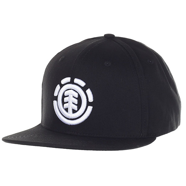 фото Бейсболка с прямым козырьком Element Knutsen Cap Black/White