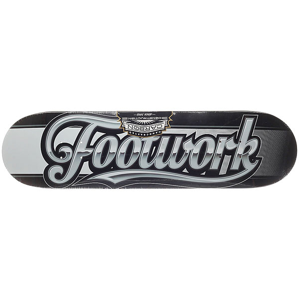 фото Дека для скейтборда для скейтборда Footwork Carbon Script Black 31.75 x 8.25 (21 см)