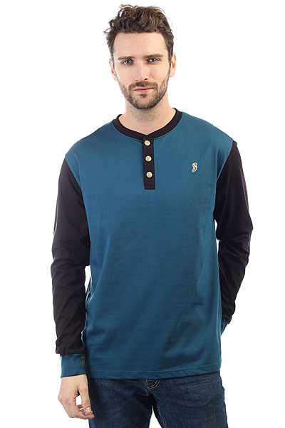 фото Лонгслив Запорожец Henley Blue/Black