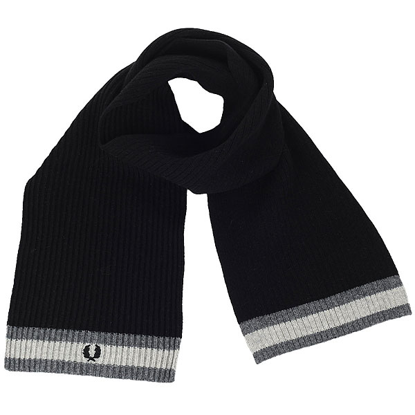 фото Шарф Fred Perry Bomber Tipped Scarf Black/Grey