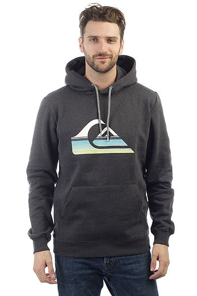 фото Толстовка кенгуру Quiksilver Big Logo Hood Dark Grey Heather