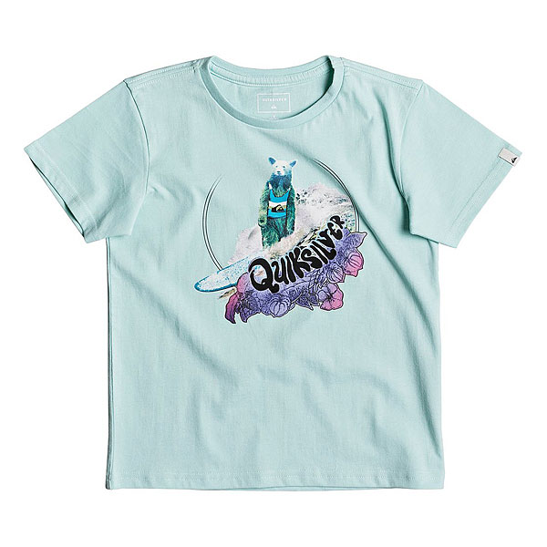 фото Футболка детская Quiksilver Log Bear Boy Eggshell Blue