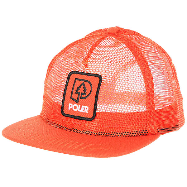 фото Бейсболка с прямым козырьком Poler Treepee Full Mesh Trucker Burnt Orange