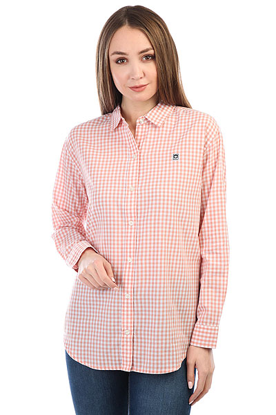 фото Рубашка в клетку женская Obey 89 Check Button-down Rose Multi