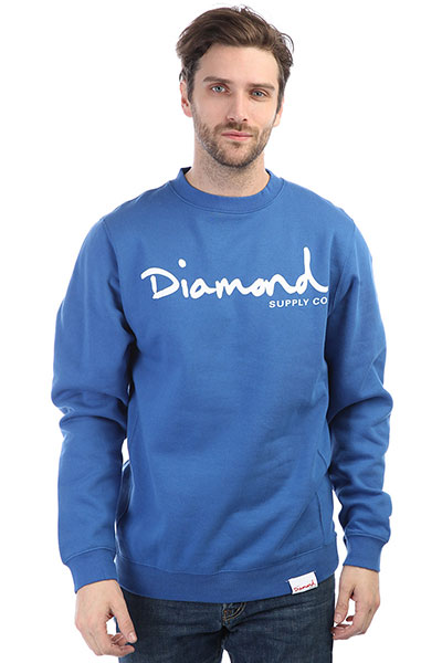 

Толстовка классическая Diamond Og Script Crewneck Royal