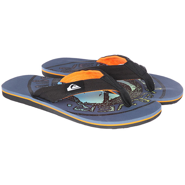 

Вьетнамки Quiksilver Molokai Layback Black/Orange/Green