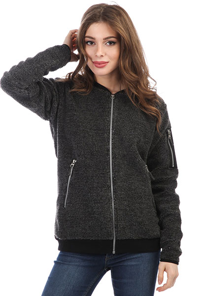 

Толстовка классическая женская WearColour Boom Black Melange