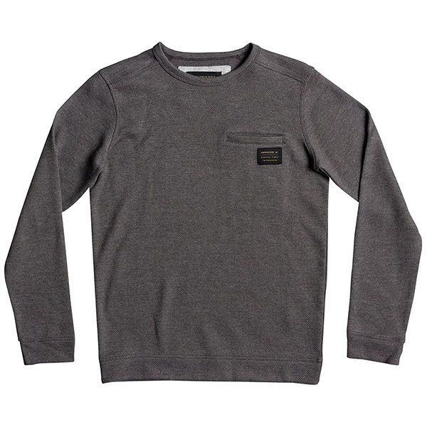 

Толстовка классическая детская Quiksilver Dav Crew Raven Heather