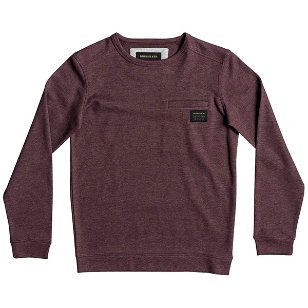 

Толстовка классическая детская Quiksilver Dav Crew Vineyard Wine Heathe