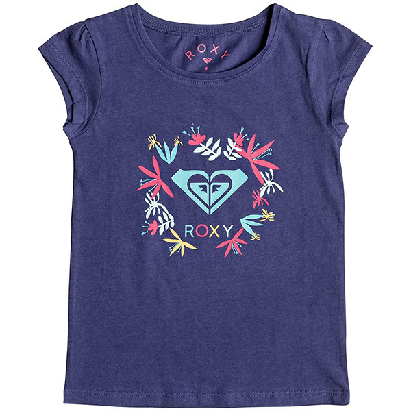 

Футболка детская Roxy Moidflowerlogo Deep Cobalt
