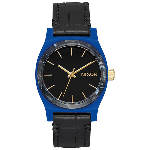

Кварцевые часы женские Nixon Medium Time Teller Leather Navy/Black