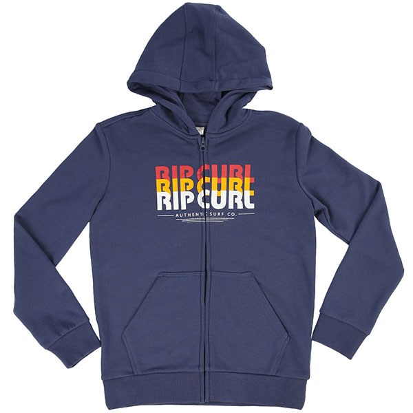 

Толстовка классическая детская Rip Curl Mr Script Hooded Zip Fleece Blue Indigo