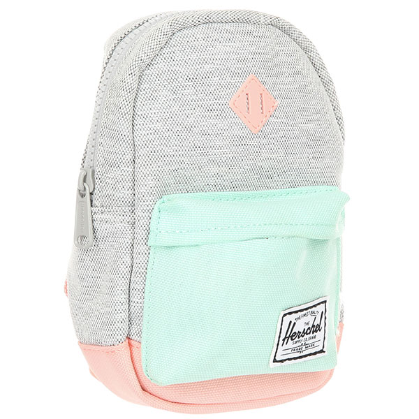 

Рюкзак детский Herschel Heritage Mini Light Grey Crosshatch/Yucca/Peach Rubber