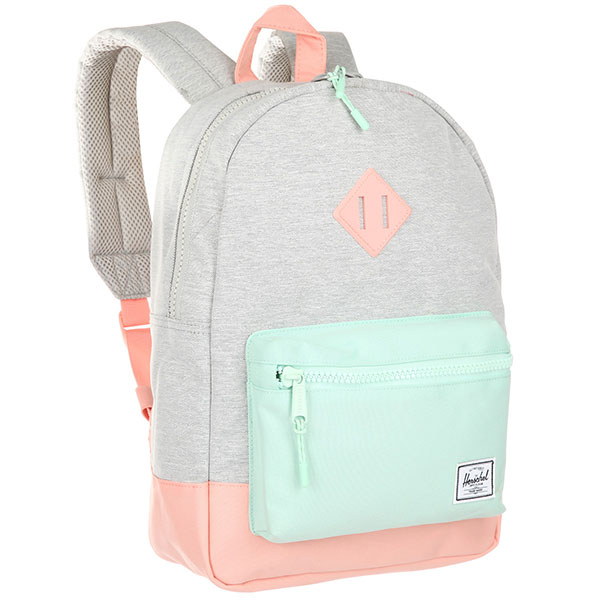

Рюкзак Herschel Heritage Youth Light Grey Crosshatch/Yucca/Peach Rubber