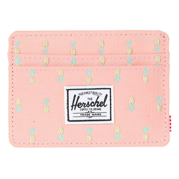

Визитница Herschel Charlie Rfid Peach Pineapple Embroidery