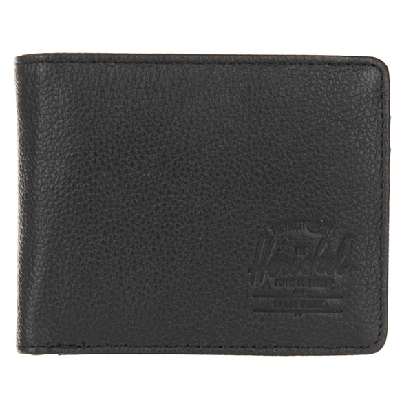 

Кошелек Herschel Hank + Coin Leather Rfid Black Pebbled Leather