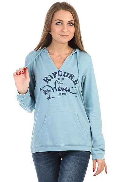 

Толстовка кенгуру женская Rip Curl Salty Waves Niagara Blue