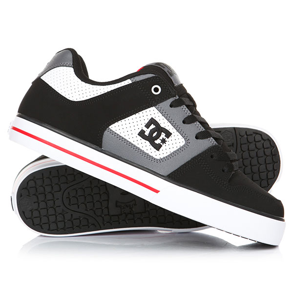 

Кеды кроссовки низкие DC Pure White/Black/Red