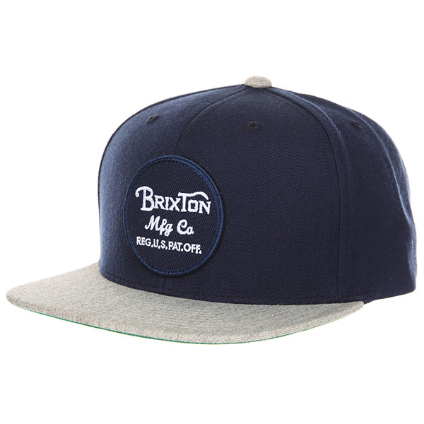 

Кепка Brixton Wheeler Snapback Navy/Light Heather Grey