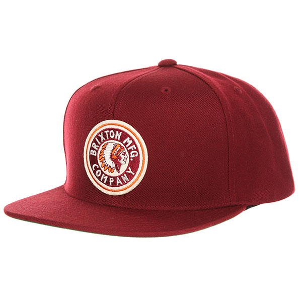 

Кепка Brixton Rival Snapback Burgundy/Cream