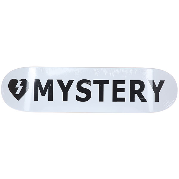 

Дека для скейтборда для скейтборда Mystery Logo White/Black