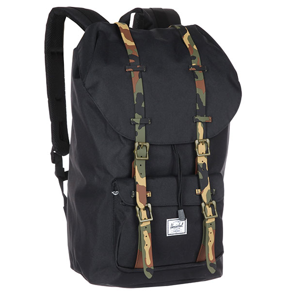 

Рюкзак туристический Herschel Little America Black/Woodland Camo Rubber
