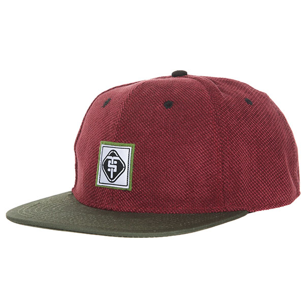 

Бейсболка с прямым козырьком TrueSpin Touchy Bordeaux/Green