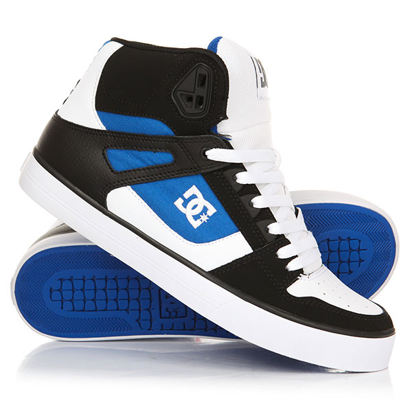 

Кеды кроссовки высокие DC Pure Ht Wc White/Blue/Black