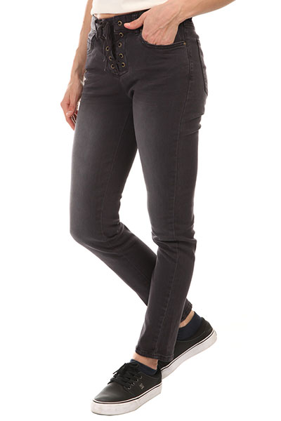 

Джинсы узкие женские Billabong Side By Side Black Pebble