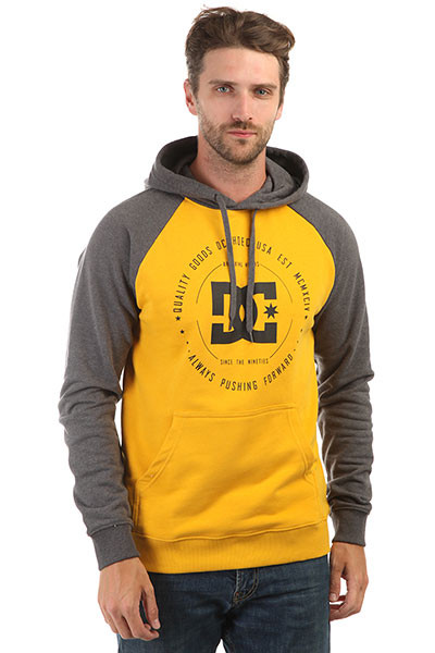 

Толстовка кенгуру DC Rebuilt Heather Charcoal/Yellow