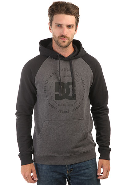 

Толстовка кенгуру DC Rebuilt Black/Charcoal Heather