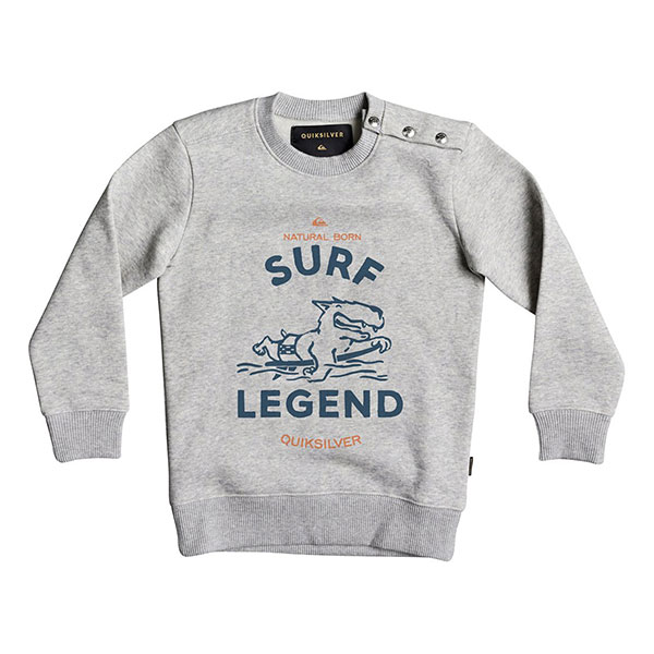 

Толстовка классическая детская Quiksilver Edfinhandsby Light Grey Heather