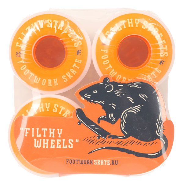 

Колеса для скейтборда для скейтборда Footwork Filthy White/Orange 85A 54 mm
