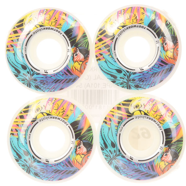 

Колеса для скейтборда для скейтборда Footwork Tropical White/Multi 101A 54 mm