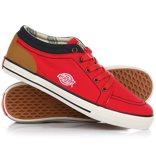 Dickies Canvas Boat Sneaker Red Navy Proskater.ru